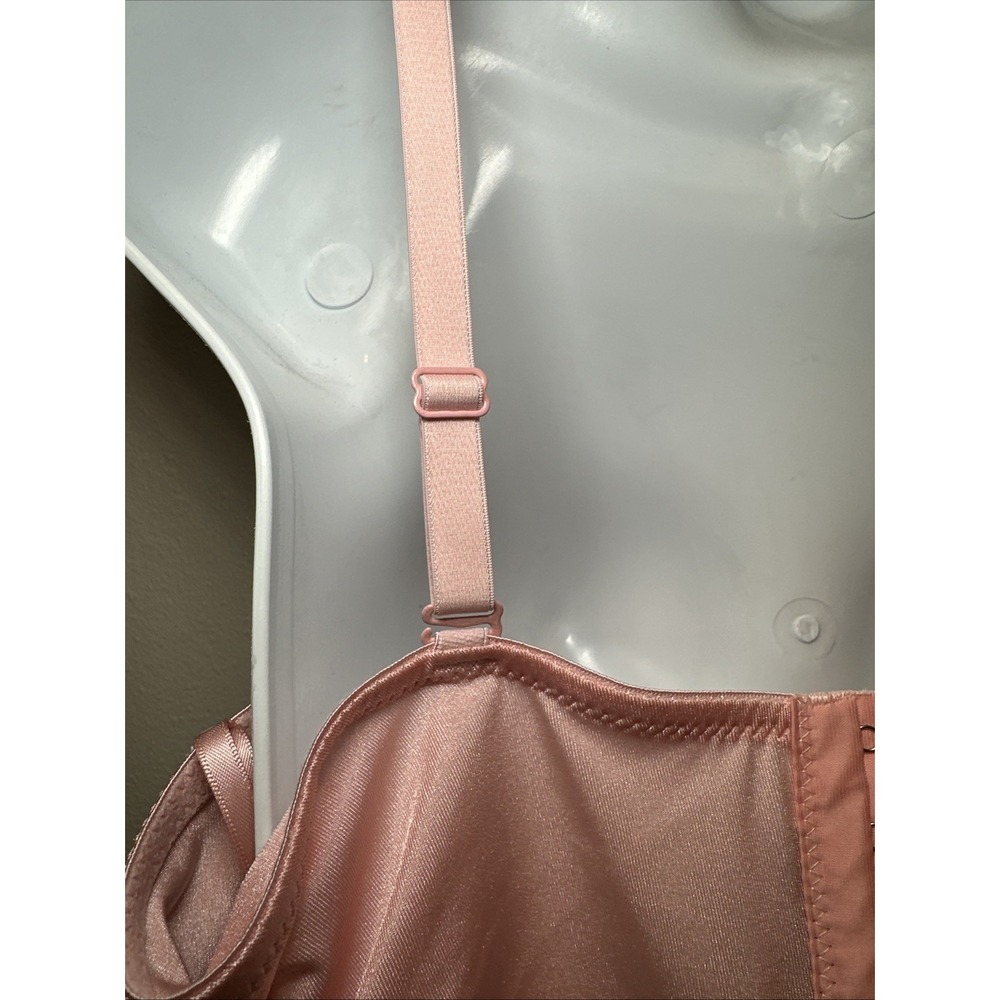 Windsor‎ Top Womens XL Soft Pink Lace Bustier Crop Top with Rhinestones - Picture 4 of 11
